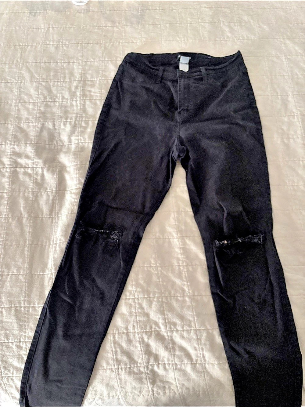 Black Fashion Nova Skinny Jeans Waist 15W (31)